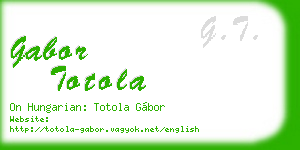 gabor totola business card