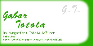 gabor totola business card